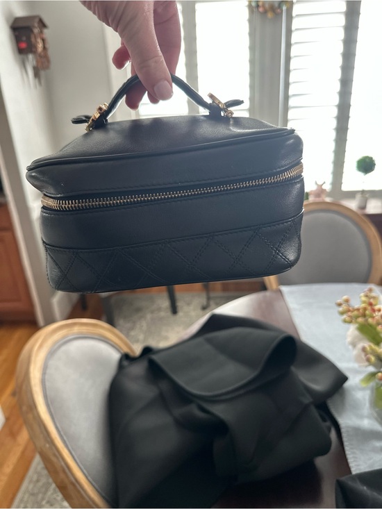 CHANEL Handbags - CHANEL Black Quilted Leather Toiletry Case with Gold Hardware/ OR could be a bag